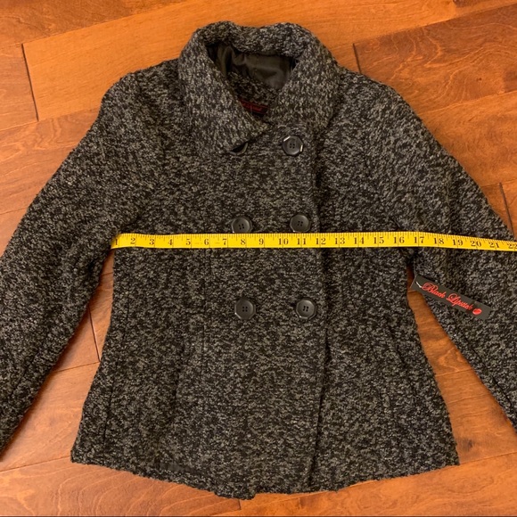 Black/Gray Pea Coat 🆕 - Picture 2 of 8